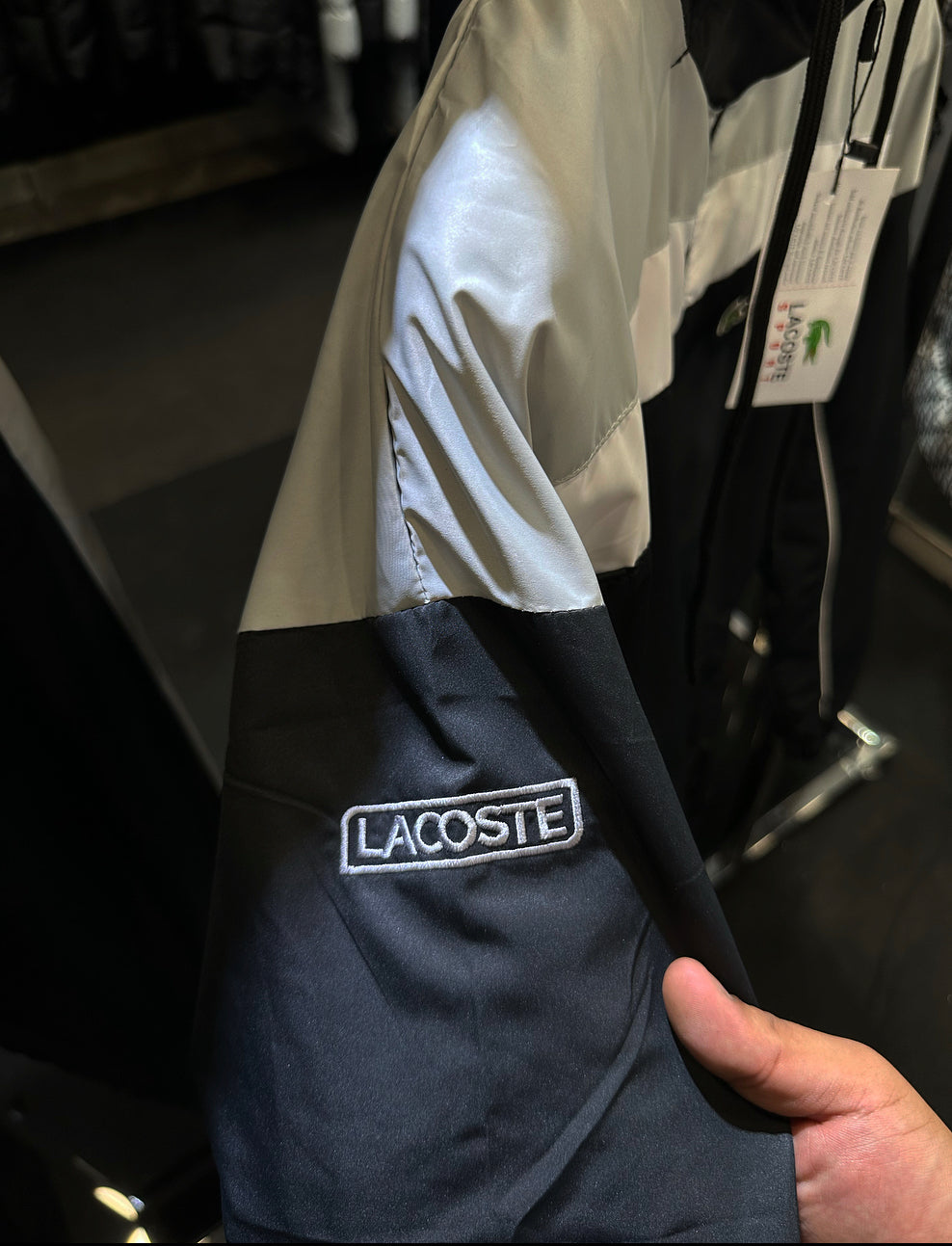 LACOSTE ΣΕΤ- ΜΑΥΡΟ ΓΚΡΙ